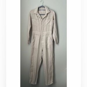 Mate The Label Linen Long Sleeve Jumpsuit
